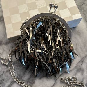 Dark Silver Evening Bag